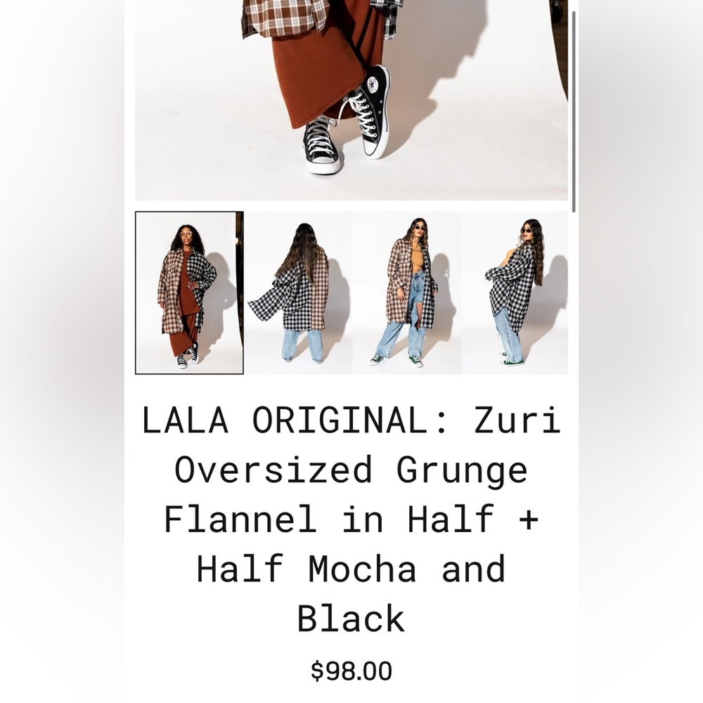 SOLD Dressed in Lala half and half grunge shirt - Picture 4 of 7